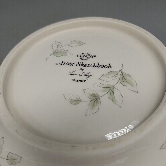 Lenox Artist Sketchbook Sunflower Helianthus Round Serving Bowl 10" Laurie Le - Picture 6 of 8